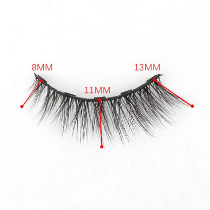 Magnetic Eyelashes Set 1/2/3 Pairs Natural Long False Eyelashes Soft Mink Lashes Waterproof Liquid Eyeliner Tweezer Makeup Tools