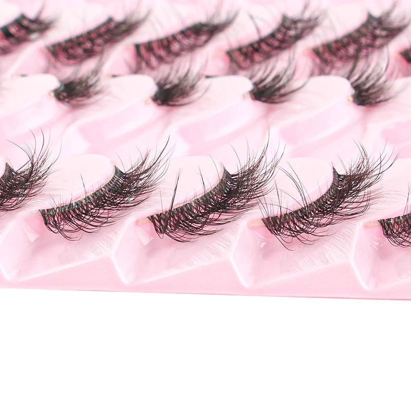 Cat Eye Lash 3/5/10 Pairs Half Lashes Natural Long False Eyelashes Wispy 3D Mink Lashes Volume Faux Cilios Extension Makeup Tool