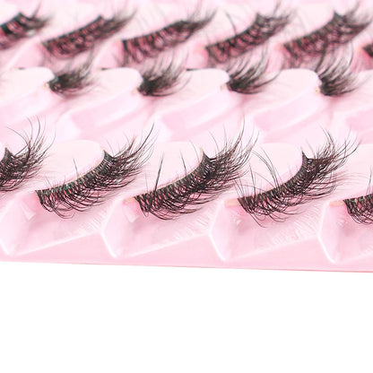 Cat Eye Lash 3/5/10 Pairs Half Lashes Natural Long False Eyelashes Wispy 3D Mink Lashes Volume Faux Cilios Extension Makeup Tool
