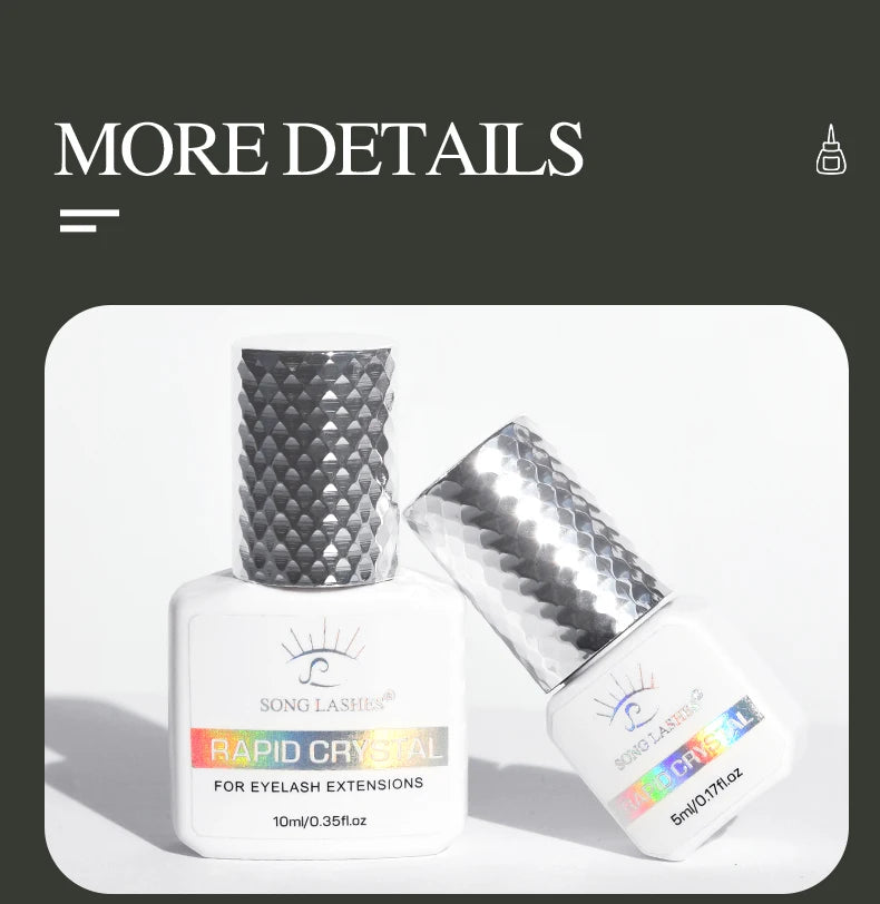 SONG LASHES Euelashes Glue 0.5 -1 Sec Drying For Eyelash Extensions  5ml transparent Clear Glue  False lash glue tools