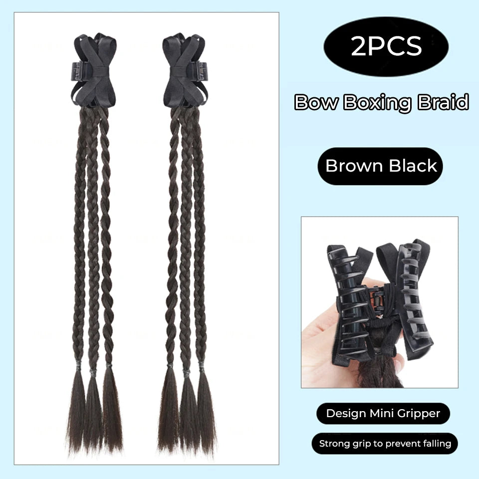 Ponytail Extension Bow Claw Curly Wavy Clip in Hairpiece Ponytail Hair Extensions Long Pony Tail Synthetic for Women Girl Daily