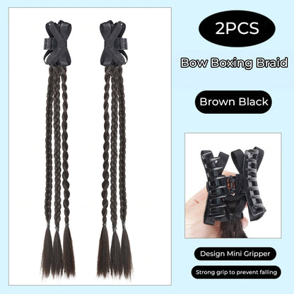 Ponytail Extension Bow Claw Curly Wavy Clip in Hairpiece Ponytail Hair Extensions Long Pony Tail Synthetic for Women Girl Daily