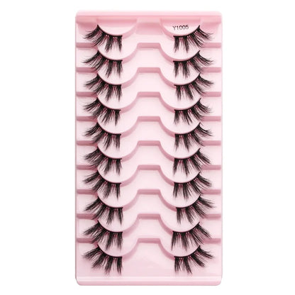 Cat Eye Lash 3/5/10 Pairs Half Lashes Natural Long False Eyelashes Wispy 3D Mink Lashes Volume Faux Cilios Extension Makeup Tool