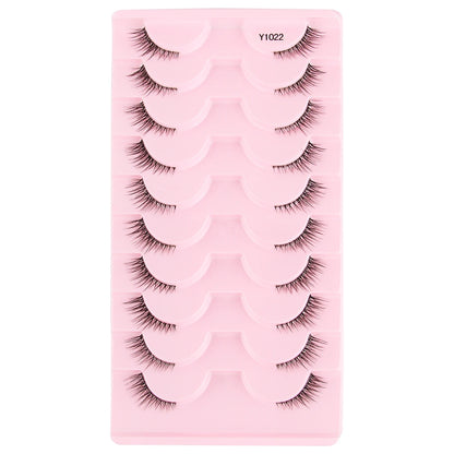 Cat Eye Lash 3/5/10 Pairs Half Lashes Natural Long False Eyelashes Wispy 3D Mink Lashes Volume Faux Cilios Extension Makeup Tool