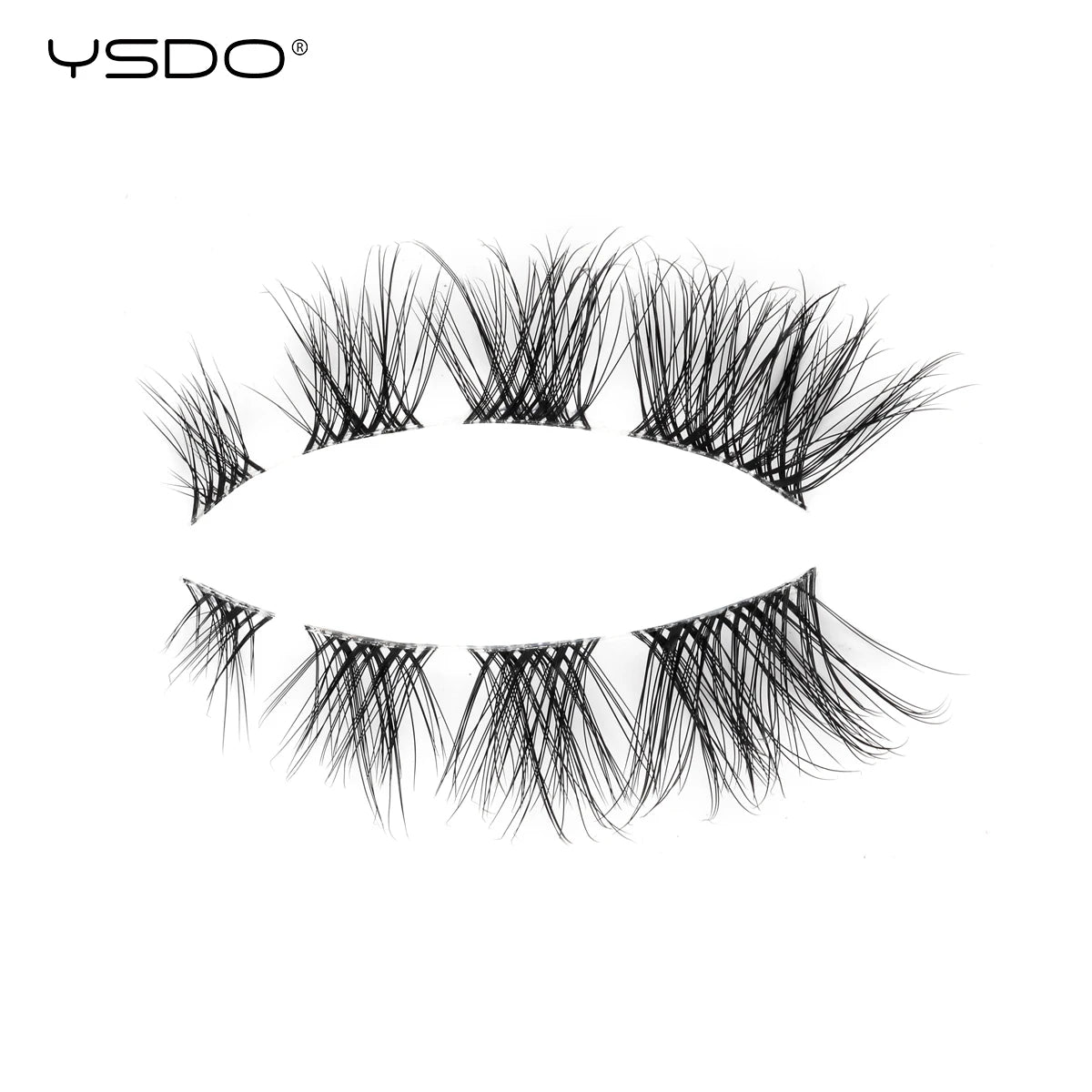 YSDO Natural Long Eyelashes 10 Pairs Wispy Soft 3D Mink Lashes Reusable Cat Eye Lashes Makeup Eyelash Extension Faux Cils
