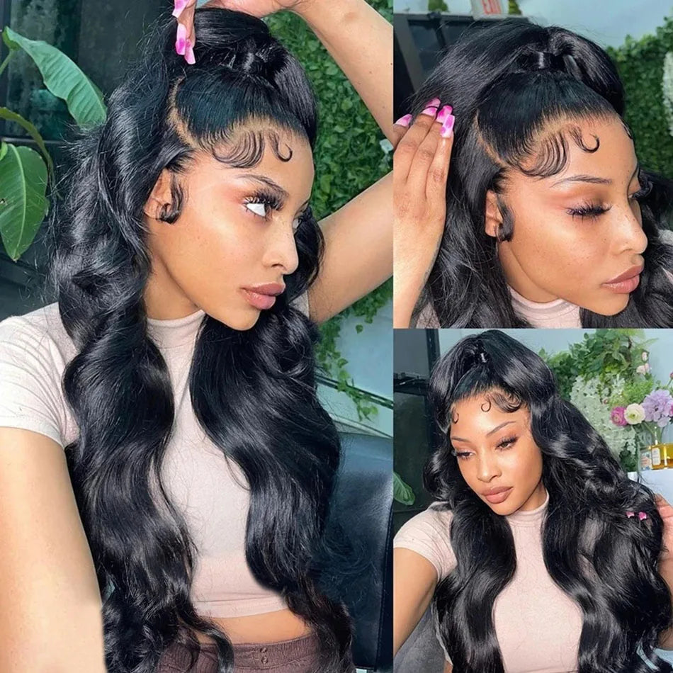 HD Transparent 13x4 13x6 Body Wave Lace Front Wig Pre Plucked 360 Lace Frontal Wig Human Hair Wigs Women Brazilian Wig 200 Densi