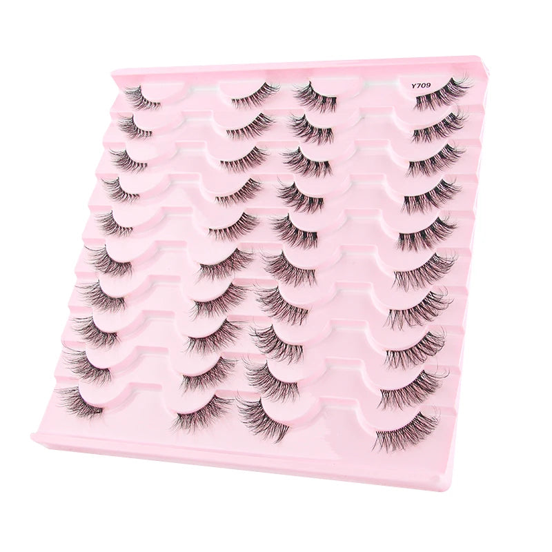 Cat Eye Lash 3/5/10 Pairs Half Lashes Natural Long False Eyelashes Wispy 3D Mink Lashes Volume Faux Cilios Extension Makeup Tool