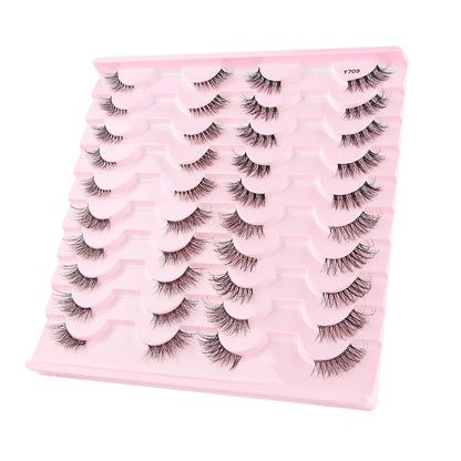 Cat Eye Lash 3/5/10 Pairs Half Lashes Natural Long False Eyelashes Wispy 3D Mink Lashes Volume Faux Cilios Extension Makeup Tool