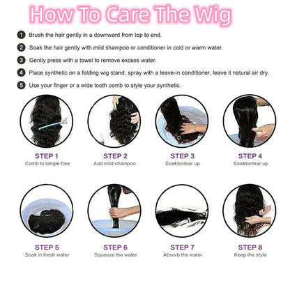 Lace Front Wig Long Wave Curly Women Wigs High Heat Protected Ombre Golden Blonde 13x4 Synthetic Wigs that look like human hair