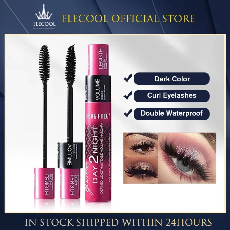 Black Curled Lashes Mascara Lengthens Eyelashes Extra Volume Long Lasting Waterproof Natural Quick Drying Lashes Female Makeup