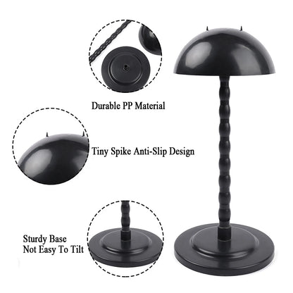 Wig Stand Mushroom Top Plastic Folding Stable Durable Hair Portable Head Hat Cap Display Holder Tools For Styling Wigs Toupee
