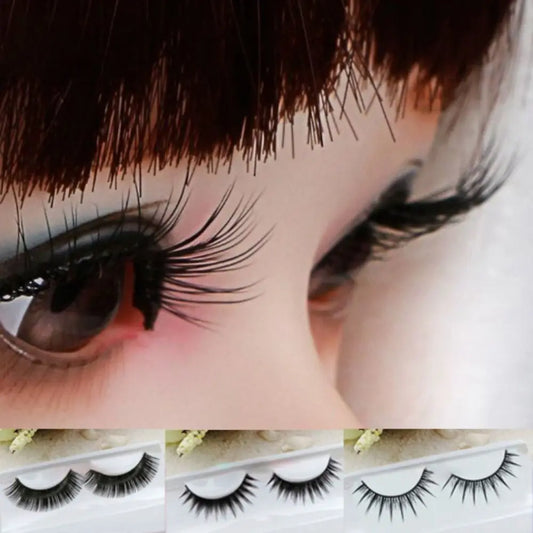 1Pair 60cm Doll False Eyelashes DIY Eyes Lash Black Simulation Toy Eye Opening Modification Tool for 1/3 BJD Dolls Accessories