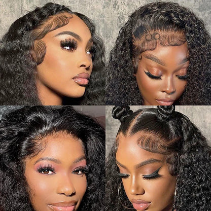 Wear Go Wig ISEE HAIR PreBleached Knots Kinky Curly HD Lace Glueless Human Wigs Ready To Go Pre Cut Lace PrePlucked Hairline Wig