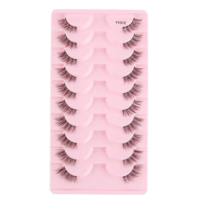 Cat Eye Lash 3/5/10 Pairs Half Lashes Natural Long False Eyelashes Wispy 3D Mink Lashes Volume Faux Cilios Extension Makeup Tool