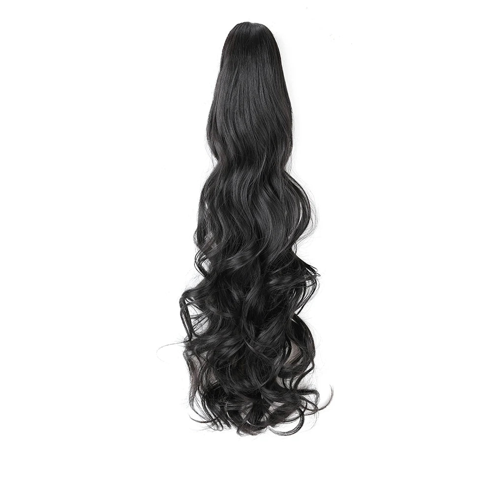 Ponytail Extension Synthetic Claw Clip in Hairpiece Curly Wavy Ponytail Hair Extensions Long Pony Tail Hairpiece for Women