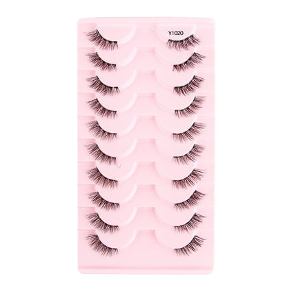 Cat Eye Lash 3/5/10 Pairs Half Lashes Natural Long False Eyelashes Wispy 3D Mink Lashes Volume Faux Cilios Extension Makeup Tool