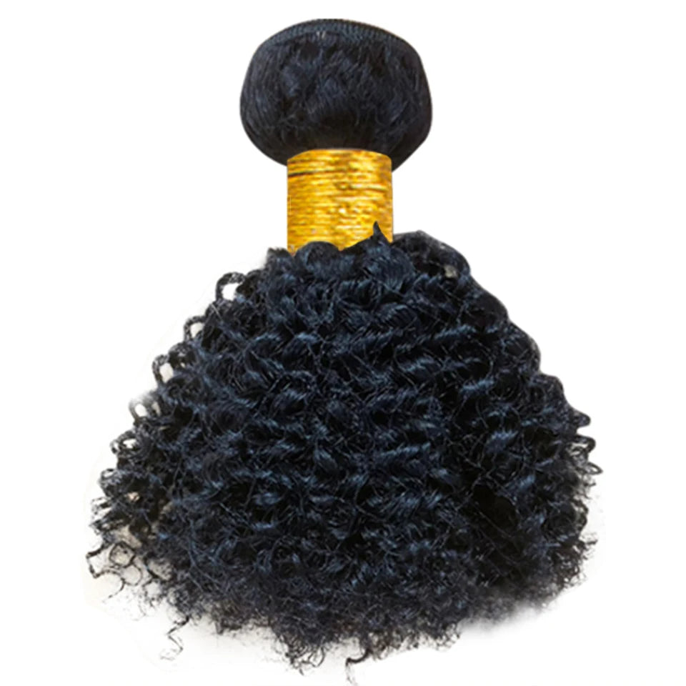 Afro Kinky Curly Short Bundle Human Hair Deals Brazilian Remy Curly Hair Bunldes for Women Natural Color Human Hair Extensions