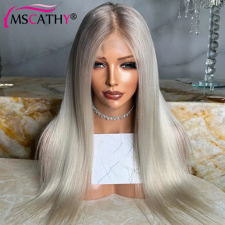 5x5 Closure Glueless Lace Front Wig Ash Blonde Brazilian Virgin Human Hair Wigs For Women 13x6 13x4  Preplucked Lace Frontal Wig