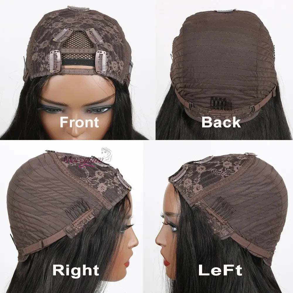 Straight Short Bob V Part Wigs Human Hair Bob Wig Short Straight V Part Bob Wig No Leave Out 180% human hair Wigs 100%U Part Wig