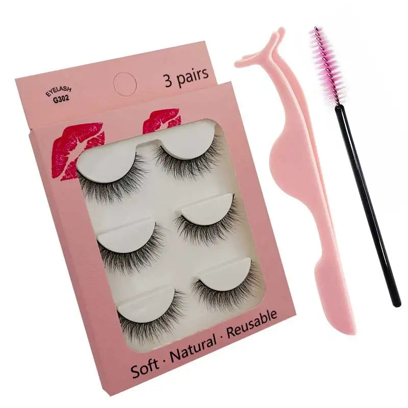 Eyelashes 3d mink lashes natural long make up false eyelashes eyelash brushes makeup eye lashes tweezers 3d lashes maquiagem