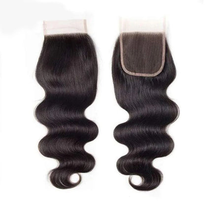 13x4 HD Transparent Lace Frontal 100% Human Hair Pre plucked Bleached Knots Natural Hair Line 4x4 Lace Closure With Baby Hair