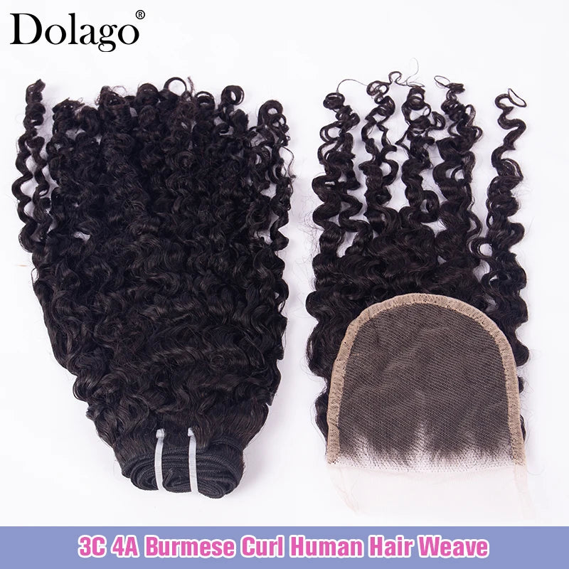 2x6 4x4 5x5 6x6 HD Lace Closure With Bundles Burmese Curly Human Hair Bundles With Closure Raw Weaves Human Hair With Closures