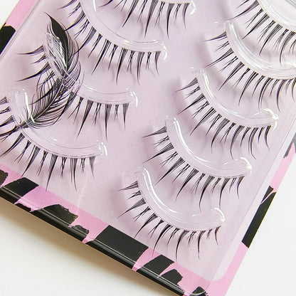 BLINKWAVE manhua lashes 5 Pairs Little Devil Fairy Fairy Eyelash Natural eyelashes Comic Eyes manga lashes korean makeup