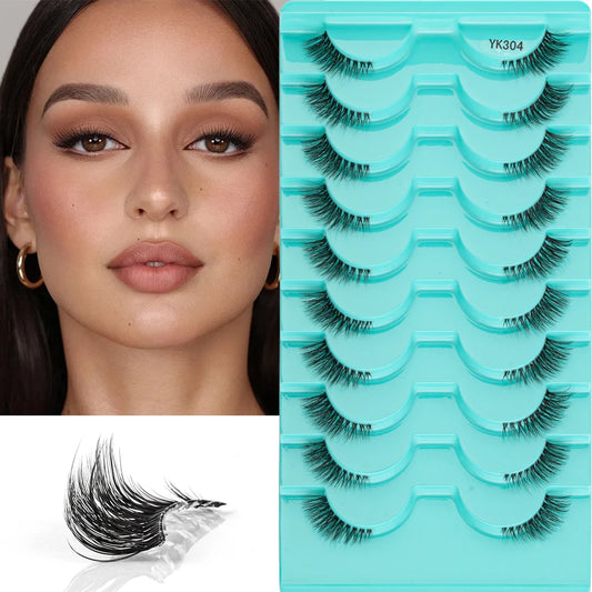 3/10 Pairs Half Lashes Makeup Natural Long Cat Eye Lashes Dramatic False Eyelashes Soft Faux Cils Fake Eyelash Extensions Tool