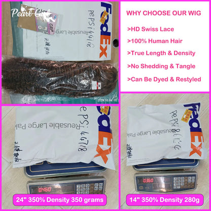 360 Full Lace Wig 100% Human Hair Afro Kinky Curly Wig for Black Woman Pre Plucked Natural Color 360 HD Lace Frontal Curly Wig