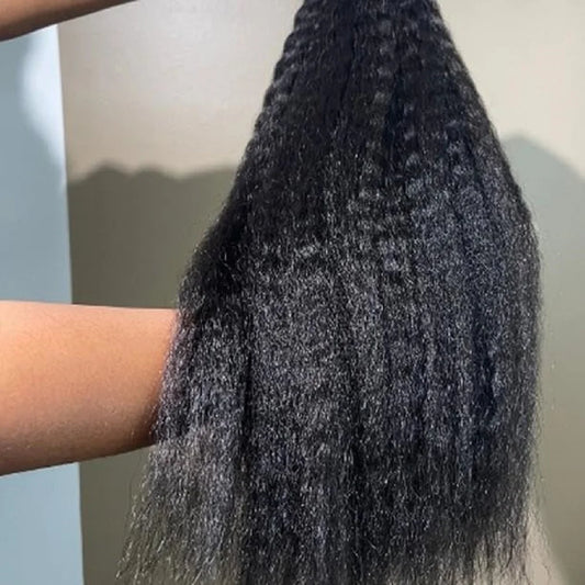 Mongolian Clip Ins Hair Extension For Black Women 100% Human Hair Full And Thick Hair Extension Jet Black Kinky Straight Hair