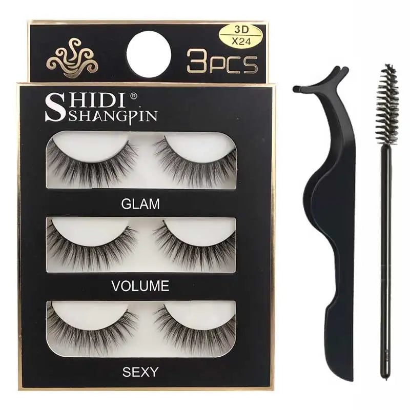 Eyelashes 3d mink lashes natural long make up false eyelashes eyelash brushes makeup eye lashes tweezers 3d lashes maquiagem