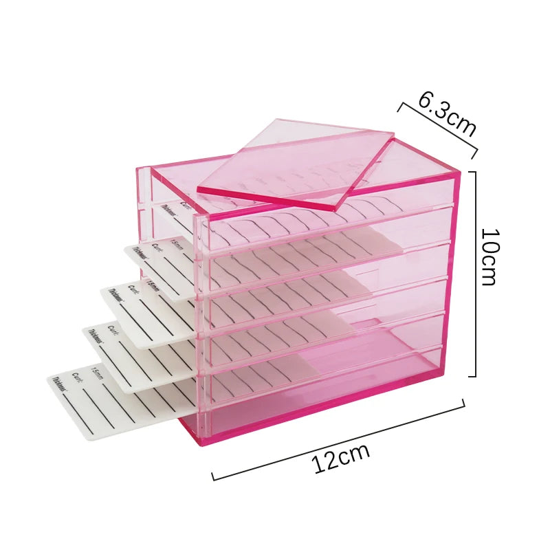 Multifunctional False Lashes Storage Box Organizer 5 Layers Acrylic Pallet Holder Grafting Eyelash Extension Women Makeup Tools