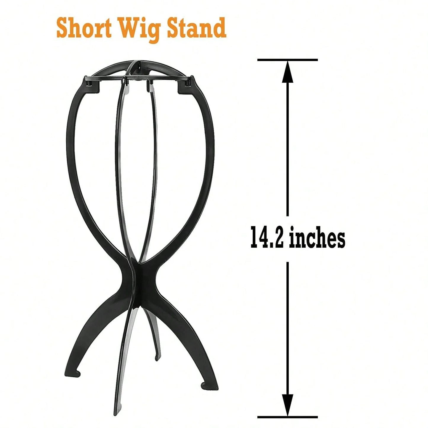 Wig Diaplay Stands Plastic Hat Display Wig Head Holder Mannequin Stand Portable Folding Flexible Plastic Wig Stand