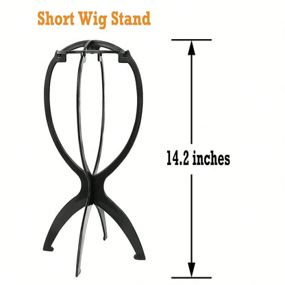 Wig Diaplay Stands Plastic Hat Display Wig Head Holder Mannequin Stand Portable Folding Flexible Plastic Wig Stand