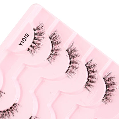 Cat Eye Lash 3/5/10 Pairs Half Lashes Natural Long False Eyelashes Wispy 3D Mink Lashes Volume Faux Cilios Extension Makeup Tool