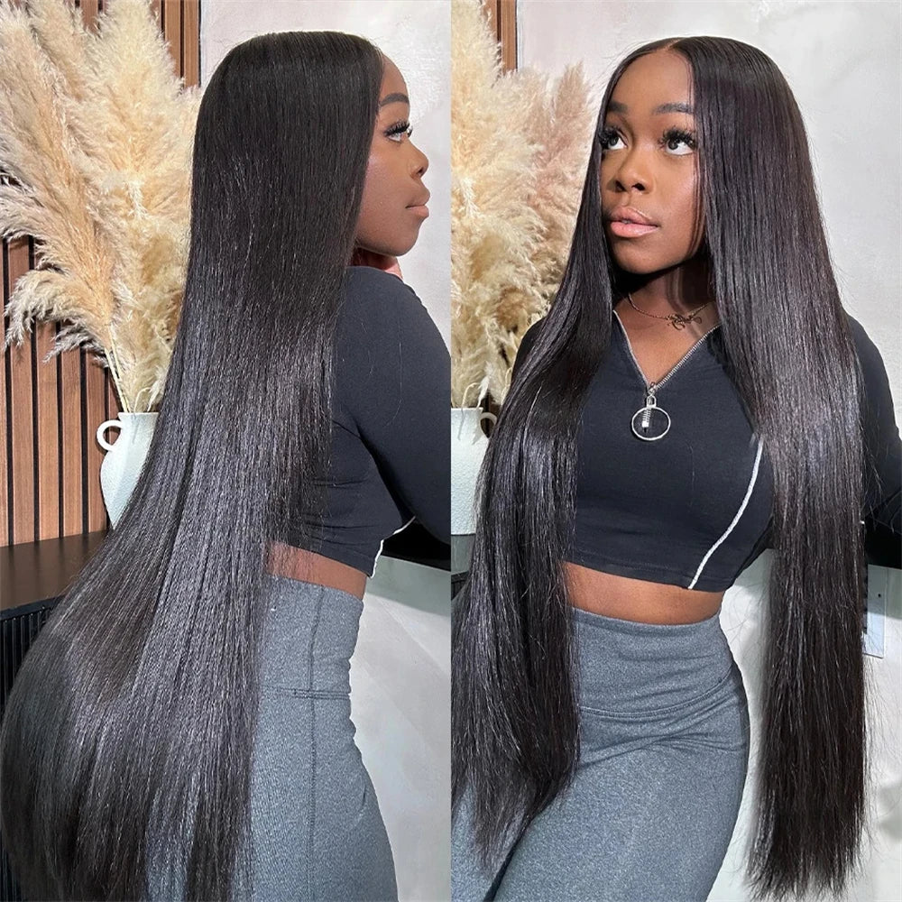 Burmese Straight Bundles With Frontal Brazilian Hair Weave 3 Bundles With Closure 13x4 Lace Frontal 100% Human Hair Tissage