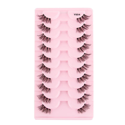 Cat Eye Lash 3/5/10 Pairs Half Lashes Natural Long False Eyelashes Wispy 3D Mink Lashes Volume Faux Cilios Extension Makeup Tool
