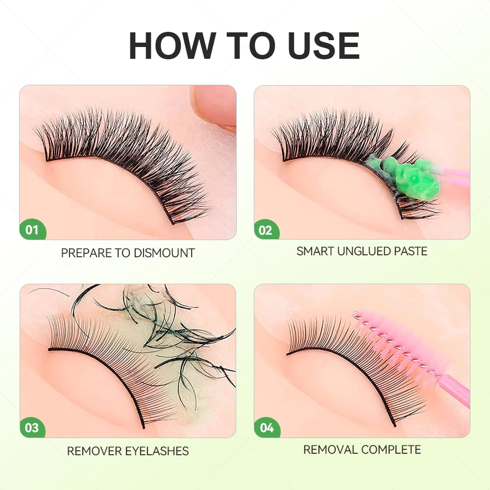 5Pcs 5g Lashes Extensions Removal Professional Remover Cream For Lash Remover Fruit Flavour Eyelashes Glue Remover Makeup Tools