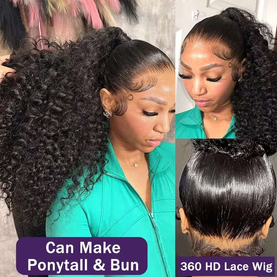 360 Full Lace Wig Human Hair Pre Plucked Deep Wave Frontal Wig Natural Hairline Hd Lace Wigs 20-36 Inch Curly Human Hair Wigs