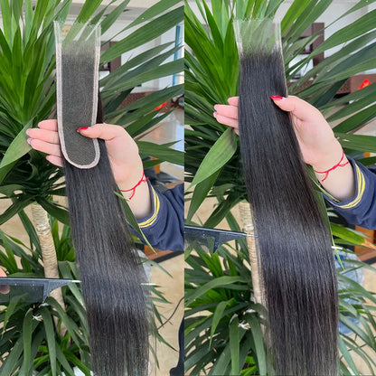 13x6 HD Lace Frontal Closure Melt Skin Invisible HD Transparent Lace 5x5 6x6 7x7 HD Closure Only Virgin Human Hair Pre Plucked