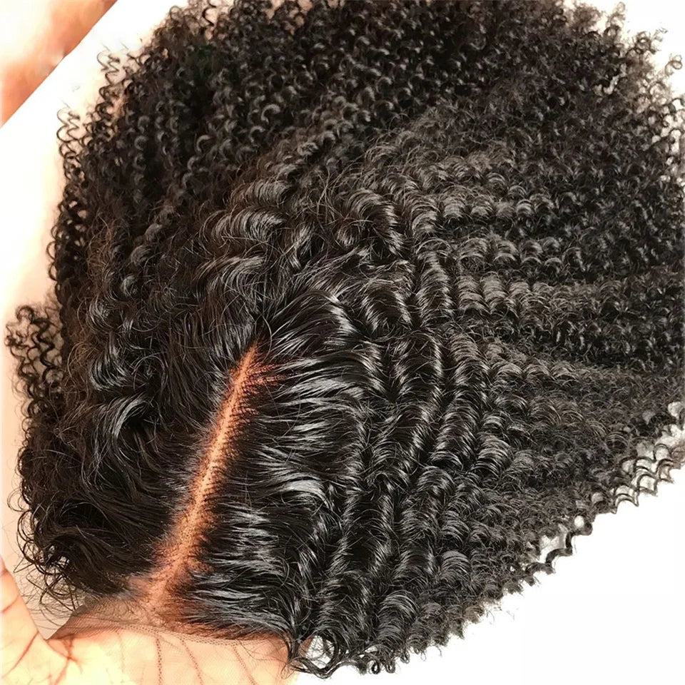 Afro Kinky Curly Human Hair Wigs For Women 13x6 Lace Front Wig Ombre 1B 27 Ombre Honey Blonde Pre plucked Transparent Lace Bob