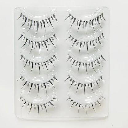 BLINKWAVE manhua lashes 5 Pairs Little Devil Fairy Fairy Eyelash Natural eyelashes Comic Eyes manga lashes korean makeup