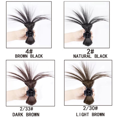 Synthetic  Women Half-tie Hair Claw Feather Shuttlecock Head Lazy Head Clip Wig Catch Clip High Ponytail Hair Accessories
