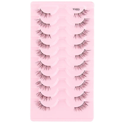 Cat Eye Lash 3/5/10 Pairs Half Lashes Natural Long False Eyelashes Wispy 3D Mink Lashes Volume Faux Cilios Extension Makeup Tool