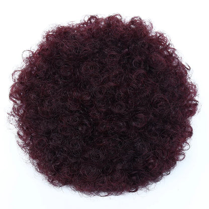 Afro Puff Drawstring Ponytail Human Hair Brazilian Kinky Curly Drawstring Ponytail Afro Puff Bun Chignon Accessories