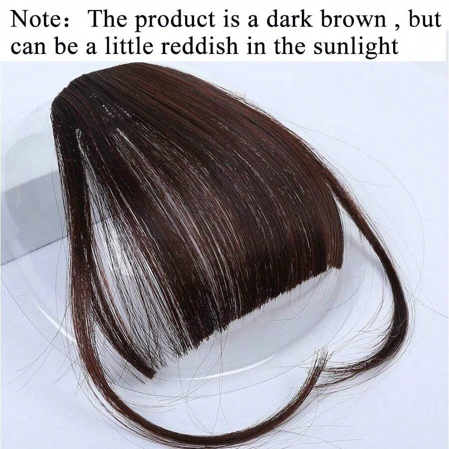 Clip-in bangs fronts neat dark brown bangs hairpieces wig hair piece bangs hairpieces clip-in hair extensions women hairpieces