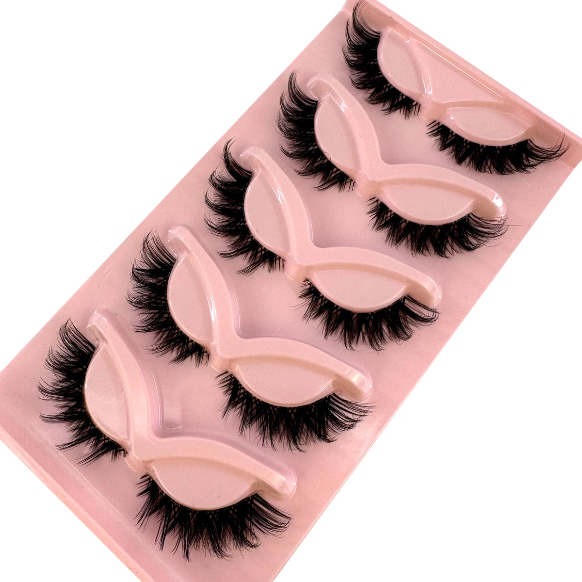 New 5 Pairs Cat Eye Lashes Faux Mink Eyelashes Natural long Manga Lashes Winged End Eye Elongated Eyelashes Fake Lashes Makeup