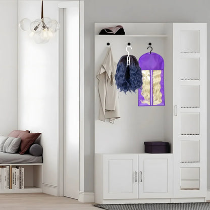 Wig Storage Bag Dust Proof Storage Carrier Case For Wigs Hair Extensions Hairpiece Storage Portable Travel Hair Bag With Hanger