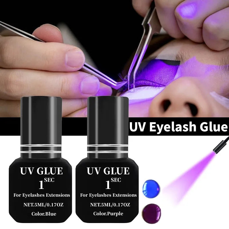 UV Lashes Glue For Eyelashes Extension Adhesive Gel Waterproof Lasting 1S Quick Dry Adhesive No Irritant Korean Makeup Tools