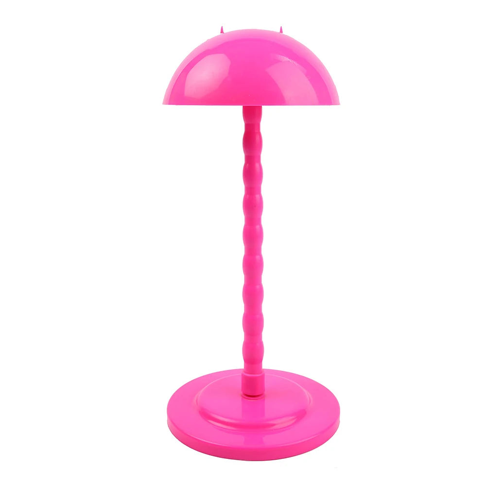 Wig Stand Mushroom Top Plastic Folding Stable Durable Hair Portable Head Hat Cap Display Holder Tools For Styling Wigs Toupee